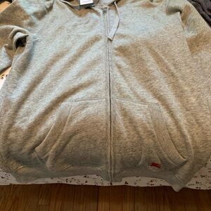 Burberry Gray and Tan Hoodie